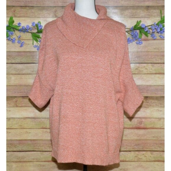 Cabi Ladies Short Sleeve Pullover Cowl Neck Sweater Size XS Stretch Casual Warm - Picture 1 of 8